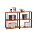 Furinno Furinno Turn-N-Tube 3-Tier Double Size Storage Display Rack; Light Cherry & Black - 29.5 x 47.2 x 11.6 in. 99130LC/BK